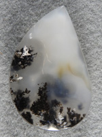 Singleton Plume Agate 1555 : Rounded teardrop to harness these plumes.