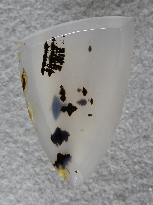 Montana Agate 465  :  Fantastic Montana Dendritic Agate, beveled sides and slight radius top.