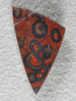 Morgan Hill Jasper 2091  :   A dark Trinagle of very good contrast Morgan Hill in Reds and Blacks with no Oranges.
