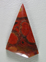 Traded Morgan Hill Jasper 792T  :  A smaller cab of Mrgan Hill Jasper this stone is very light on the fractures  common in this material.