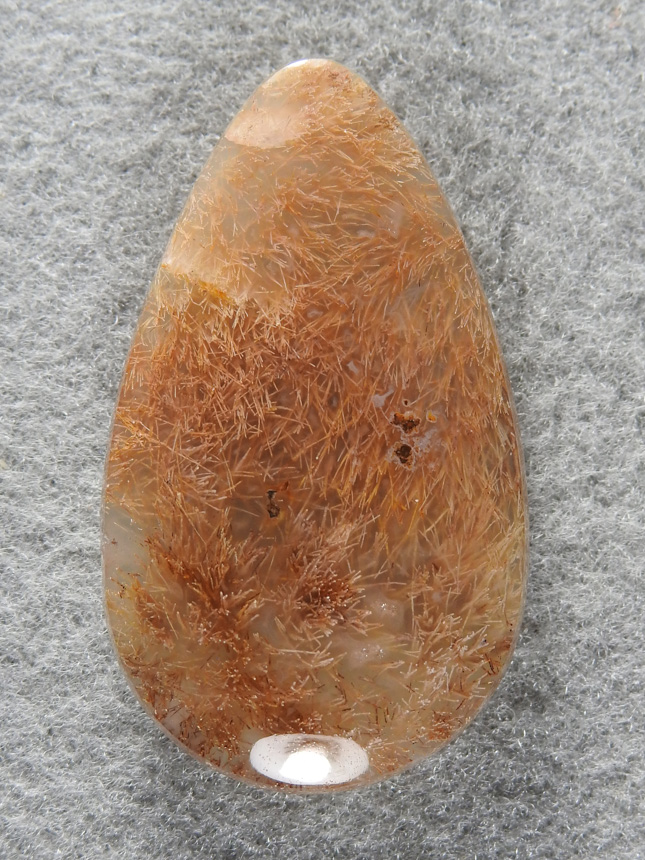 Nipomo Sagenite Agate 1522 : Beatiful large rounded teardrop of beautiful Nipomo Sagenite.  Just love collecting in Nipomo.