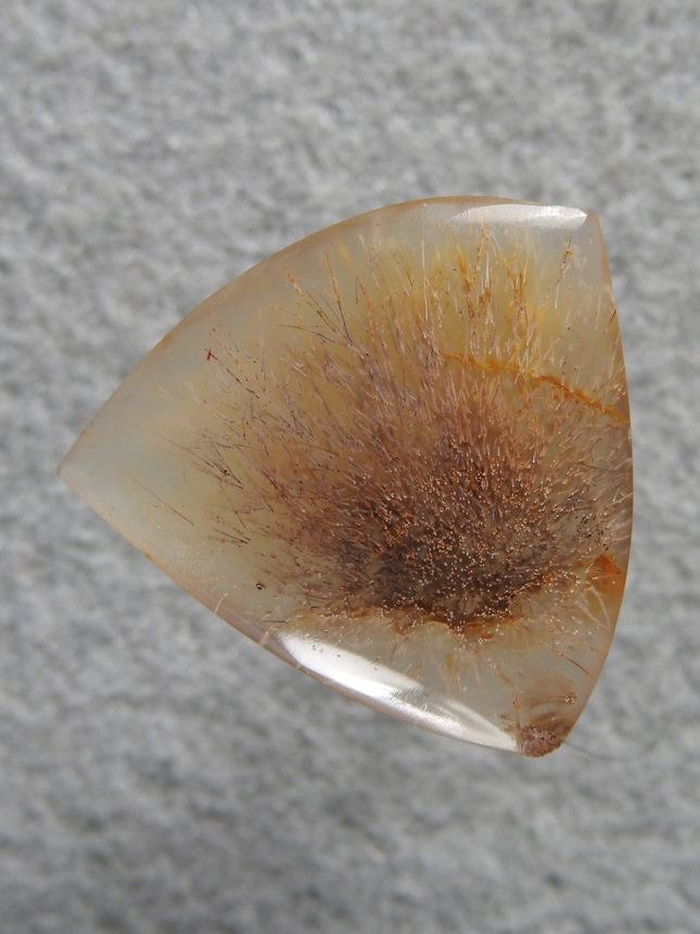 Nipomo Sagenite Agate 812  :  A pillow cut domed on both sides, I wanted to make a necklace from this.