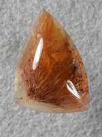 Nipomo Sagenite Agate 820  :  A small cob of Strawberry and Orange needles in a Yellowish Agate.