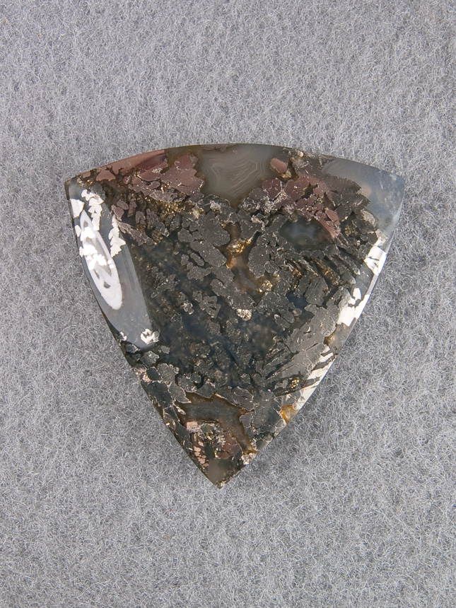 Nipomo Marcasite Agate 1239  : A very pretty stone.  I like the trillion cuts.