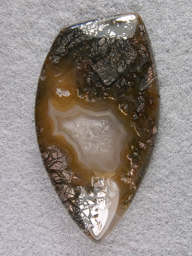 Nipomo Marcasite Agate 1242  : Thisis a top cab. So perfect in every way.