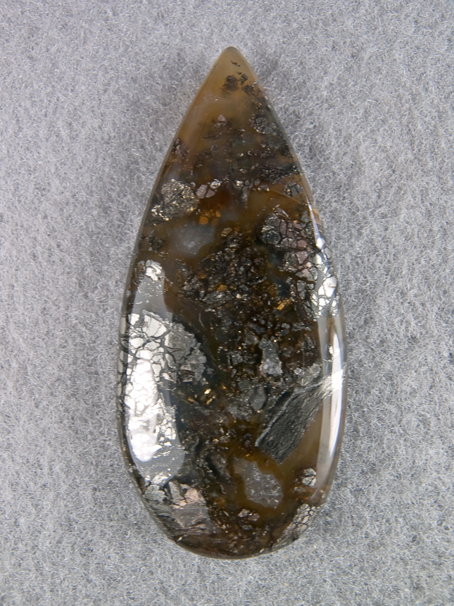 Nipomo Marcasite Agate 1248  : Classic teardrop of gorgeous material.