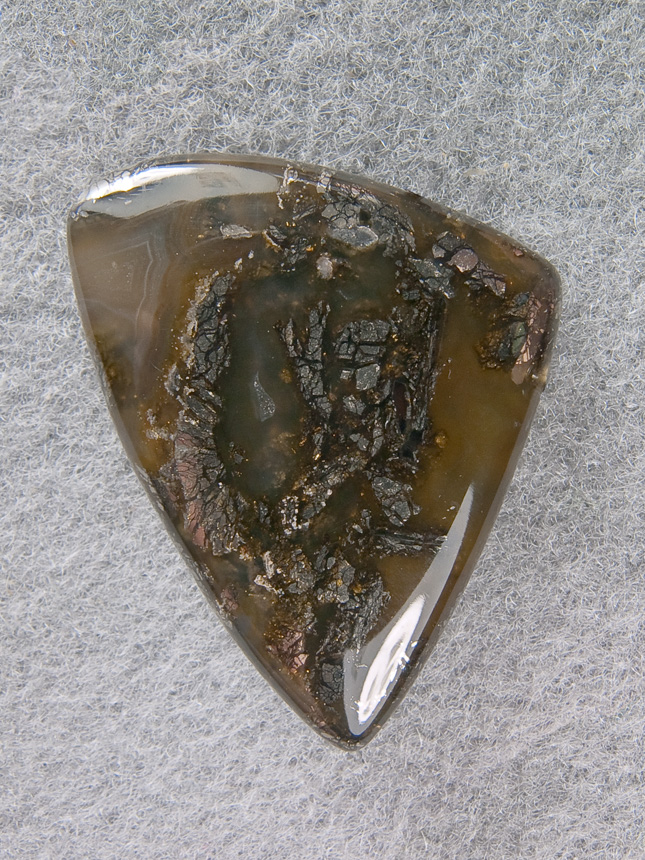 Nipomo Marcasite Agate 1251  : Such a rich carmel agate graces this beauty.