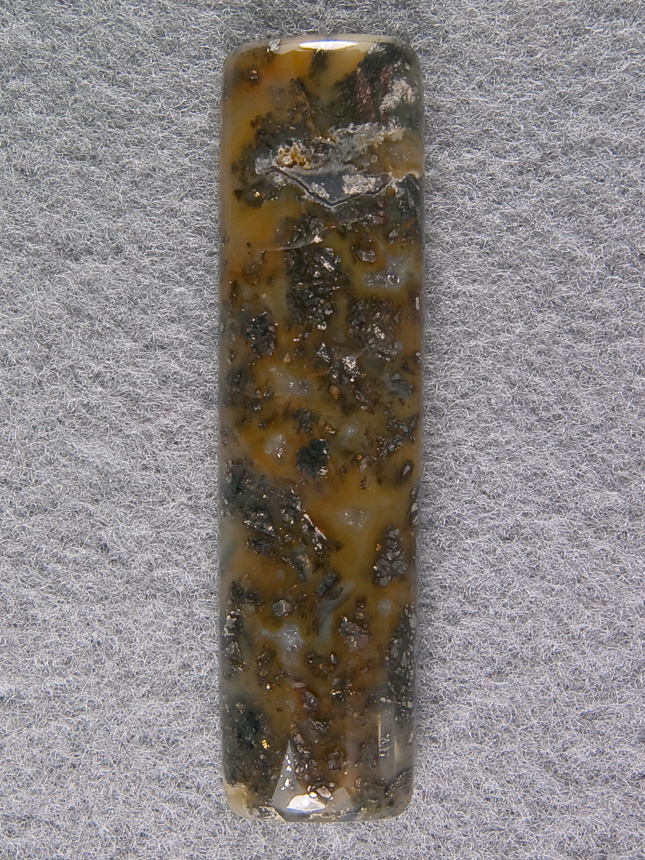 Nipomo Marcasite Agate 1254  : A narrow bar cut of great material