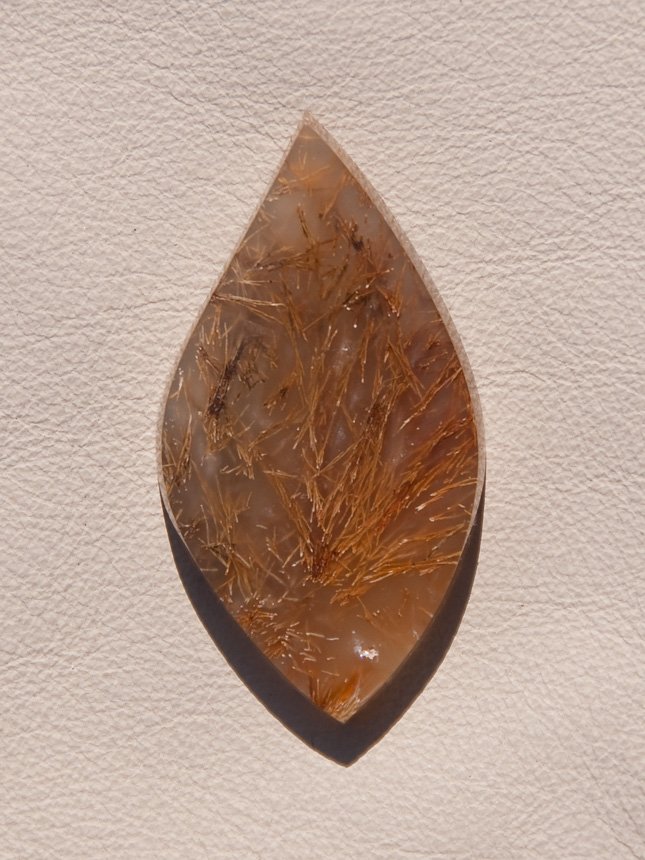 Traded Nipomo Sagenite Agate 1337T  :  description