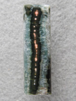 Ocean Jasper 831  :  Cut to capture the line of orbs, was intended for a drop necklace.