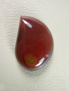 Mexican Agate 838  :  I cut this from a piece of Cathedral rough I purchased.  Very Gemmy piece with the Gold peeking out from the Red.