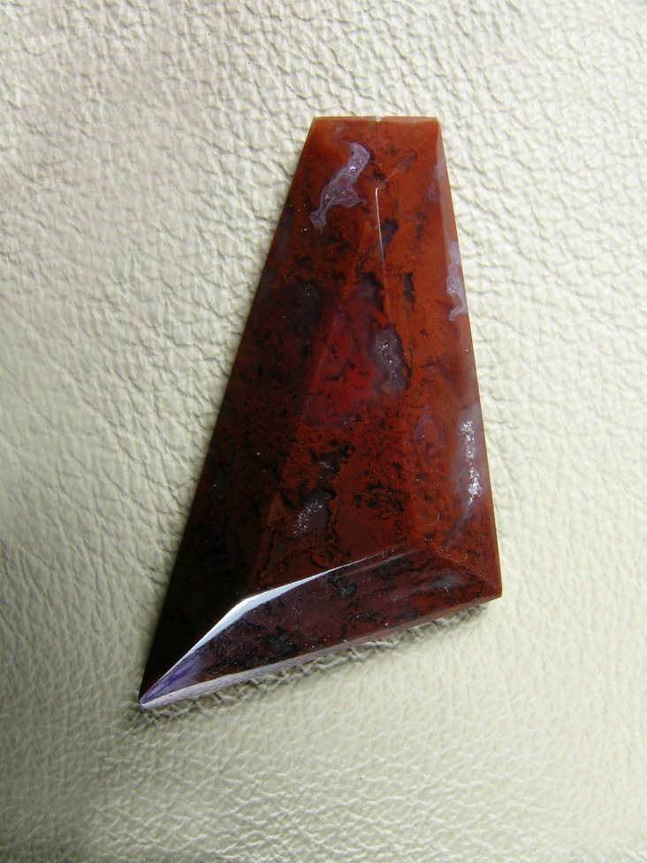 Coronary Plume Agate 645  :  A pretty stone.  A bit more mossy plumes, nice color shift.