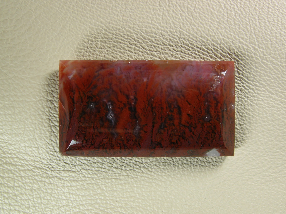 Coronary Plume Agate 661  :  A bar cab with Plume sprays all down it.