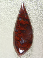 Coronary Plume Agate 648  :  A gemmy cab with the Plumes floating in a nice Clear base.