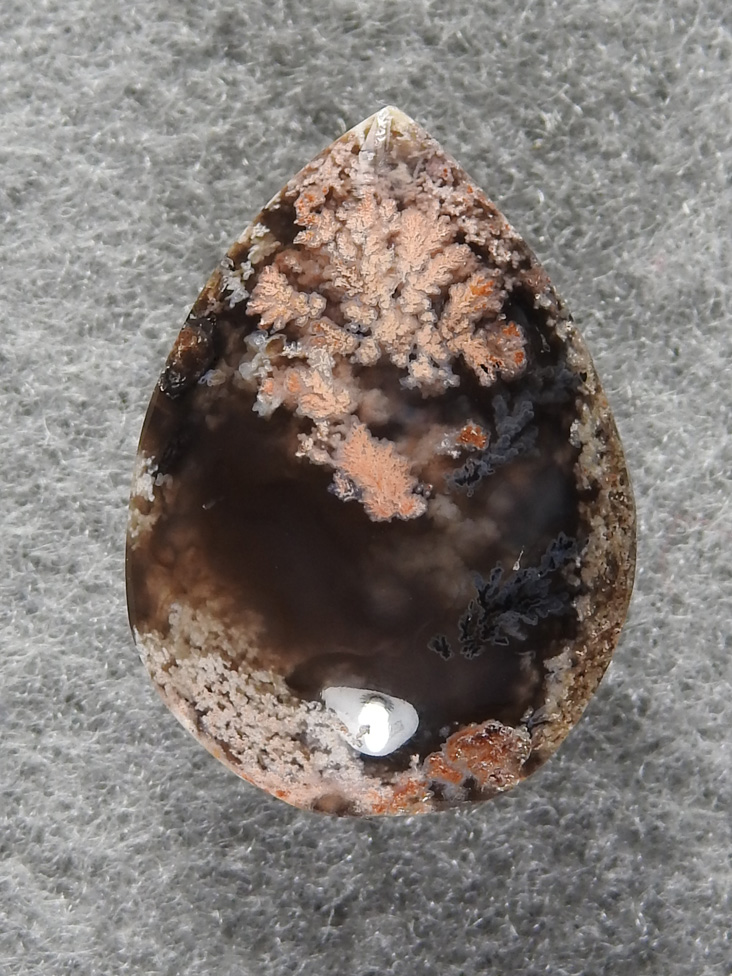 Singleton Bouquet Agate 1574 : Isn't this just the prettiest little Bouquet button?  I love this small little cab and would make a lovely necklace.