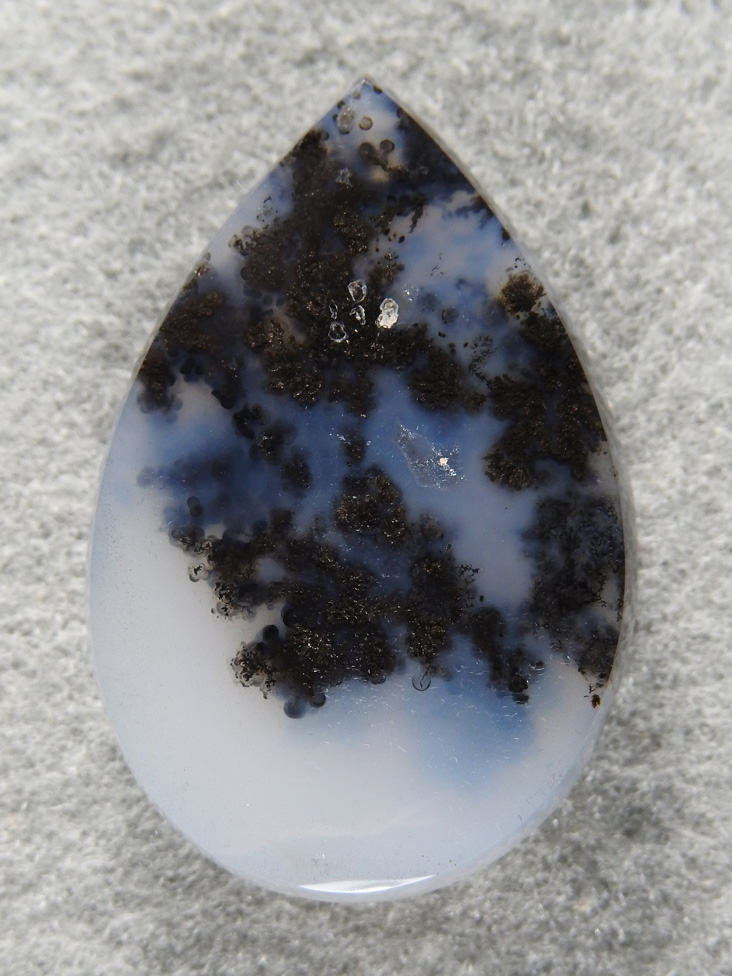 Singleton Plume Agate 1567 :  A dark Singleton Plume with some mossy tops.