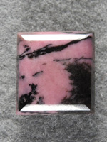 Rhodochrosite 1530 : A beautiful square cut of gemmy Rhodonite. High polish isn't it.