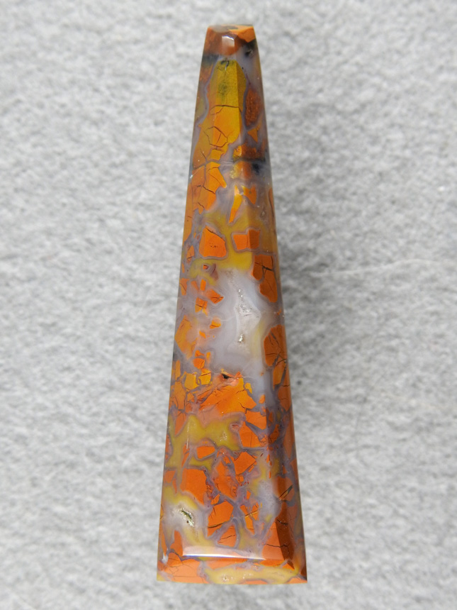Stone Canyon Jasper 1073 : A long slender pendant cab of awesome jasper.