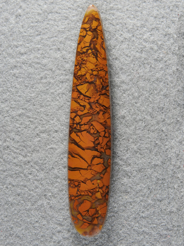 Stone Canyon Jasper 1680 : A glassy super long teardrop from one of the 2 fieldtrips I led into Stone Canyon for this fantastic Jasper.