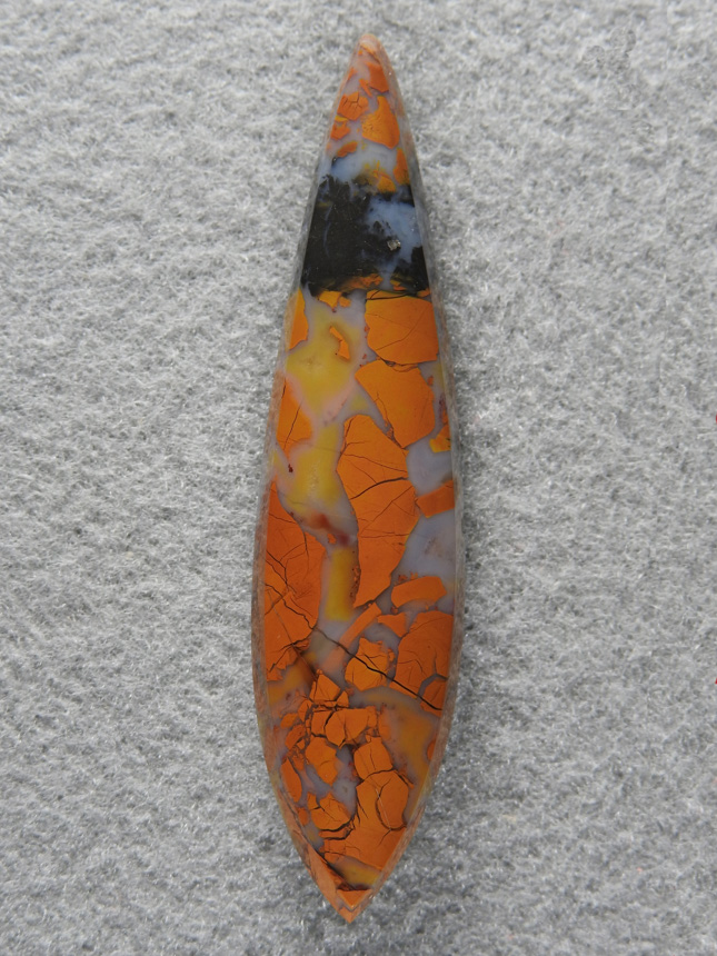 Stone Canyon Jasper 1682 : A glassy long teardrop from one of the 2 fieldtrips I led into Stone Canyon for this fantastic Jasper.