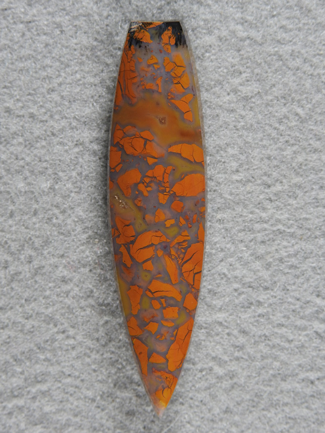 Stone Canyon Jasper 1992 : My new favorite shape to cut. Beautiful Stone Canyon Jasper is so gemmy and cuts like a dream.