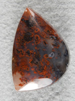 Walker Ranch Plume Agate 2007 : Small cab of Walker plume. pefect for a pendant.